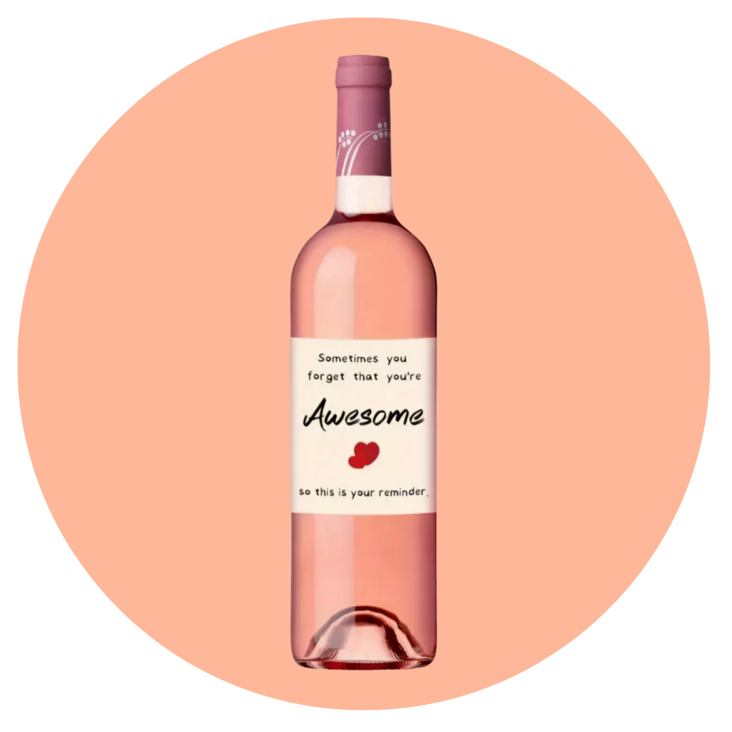 Fles rosé wijn Awesome
