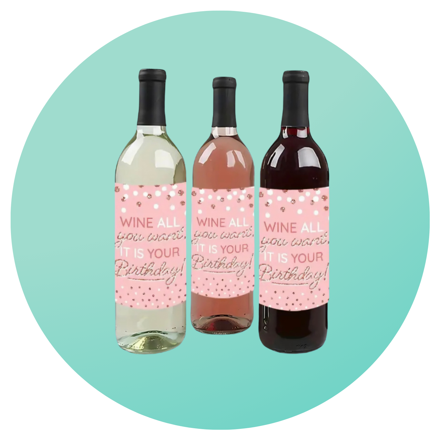 Fles rode wijn Birthday