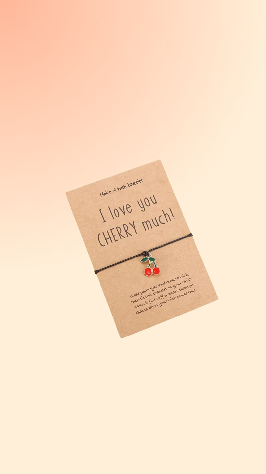 Mon Cherry I love you armband
